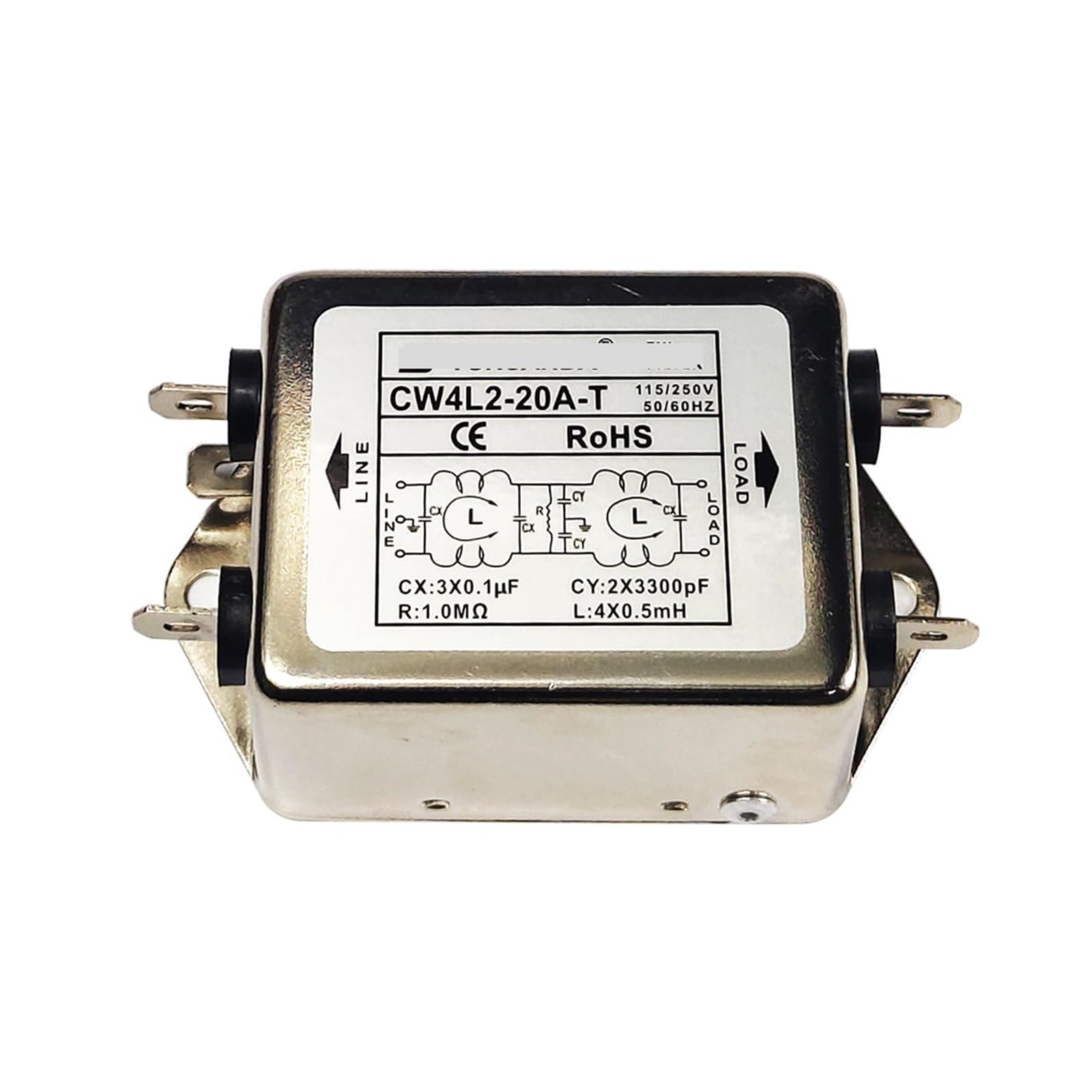 Filtre CW4L2-20A-T monophasé stop interférences CA 115V 250V