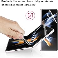 Vista 4 de Protector de pantalla de hidrogel compatible con Samsung Galaxy Z Fold 4, película de TPU flexible ultrafina para Galaxy Z Fold4 [no de vidrio]