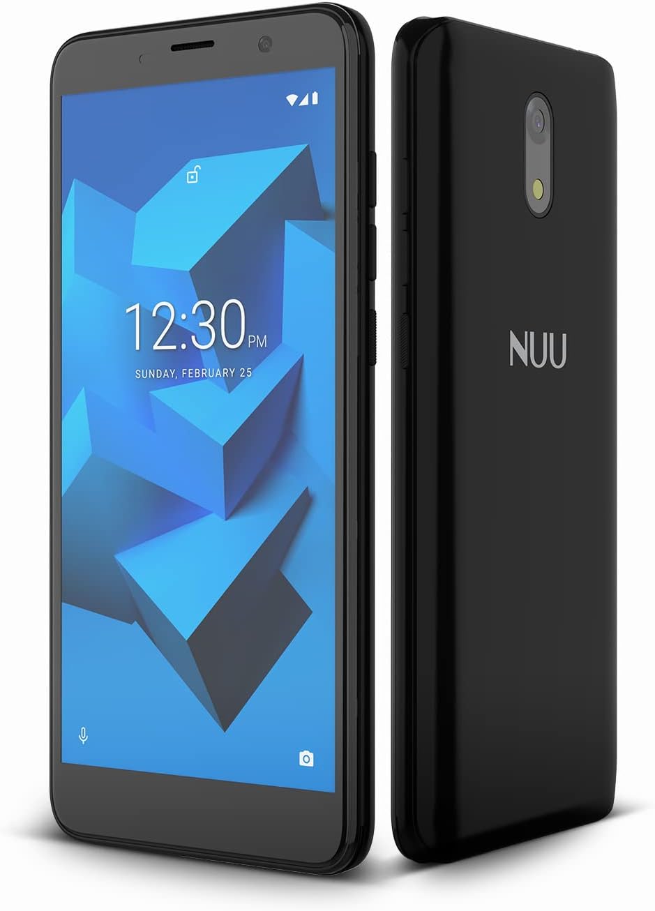 NUU A10L | Unlocked 4G LTE Smartphone | 5.5" Display | 16GB + 2GB RAM | 2500 mAh Battery | Android 12 Go Edition | Compatible with T-Mobile AT&T