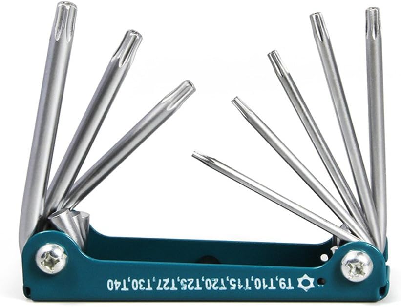 KangTeer Folding Torx Keys 8 in 1 Torx Wrench T9 T10 T15 T20 T25 T27