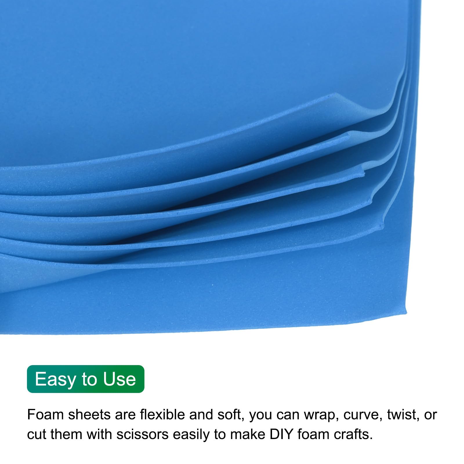 QUARKZMAN Lot de 10 Feuilles Feuilles de Mousse EVA Bleu Lac 90 cm x 50 cm