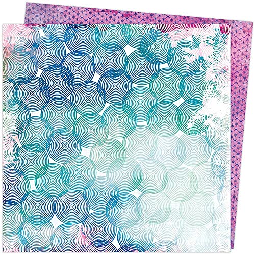 Papier scrapbooking Sphères American Crafts Color Study feuille 30x30 cm