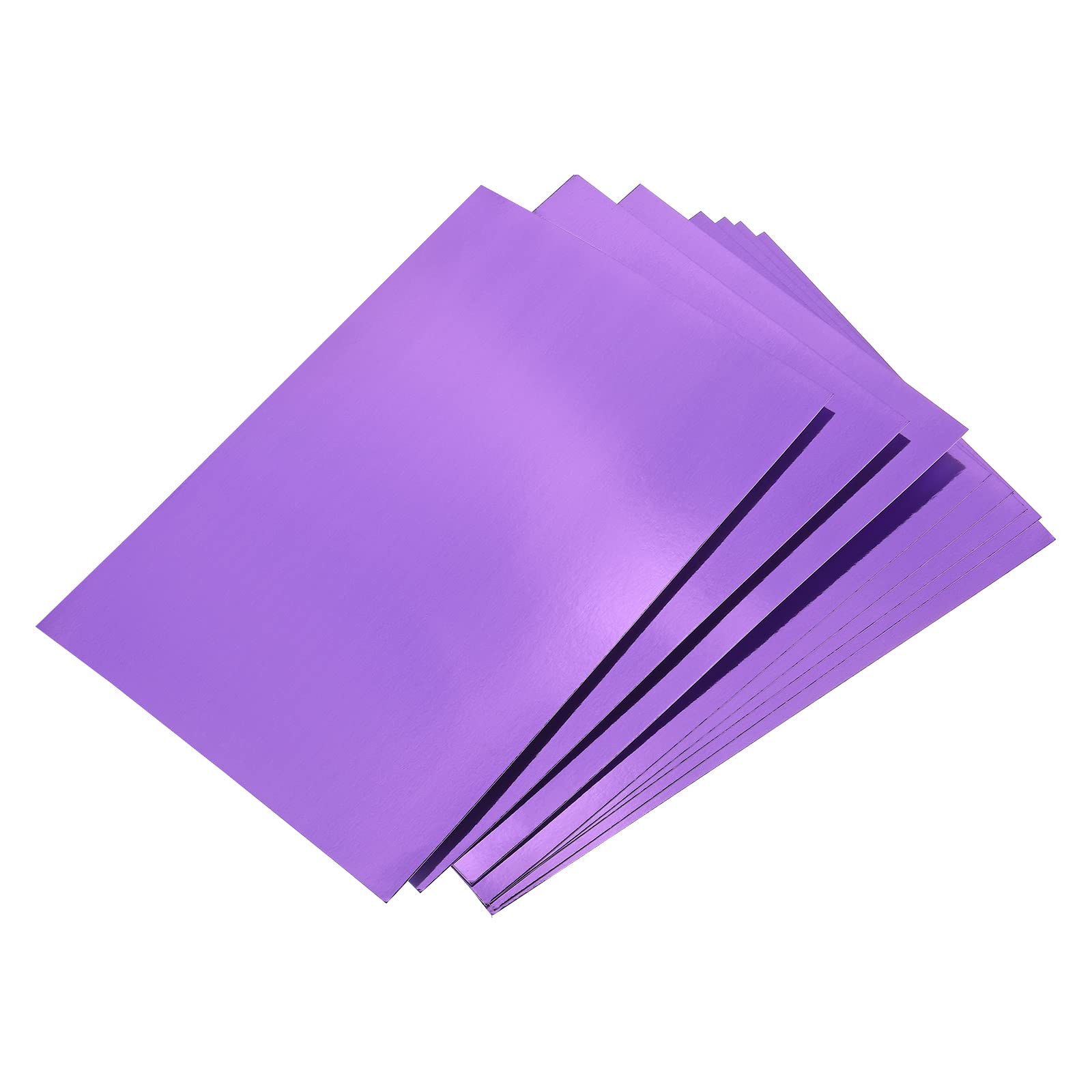 PATIKIL Metallic Foil Board Card Stock Sheets Arts & Crafts, Classroom Activities & Card Making 8 Inch x 11 Inch,92 Lb/250gsm, Purple, Pack of 10
