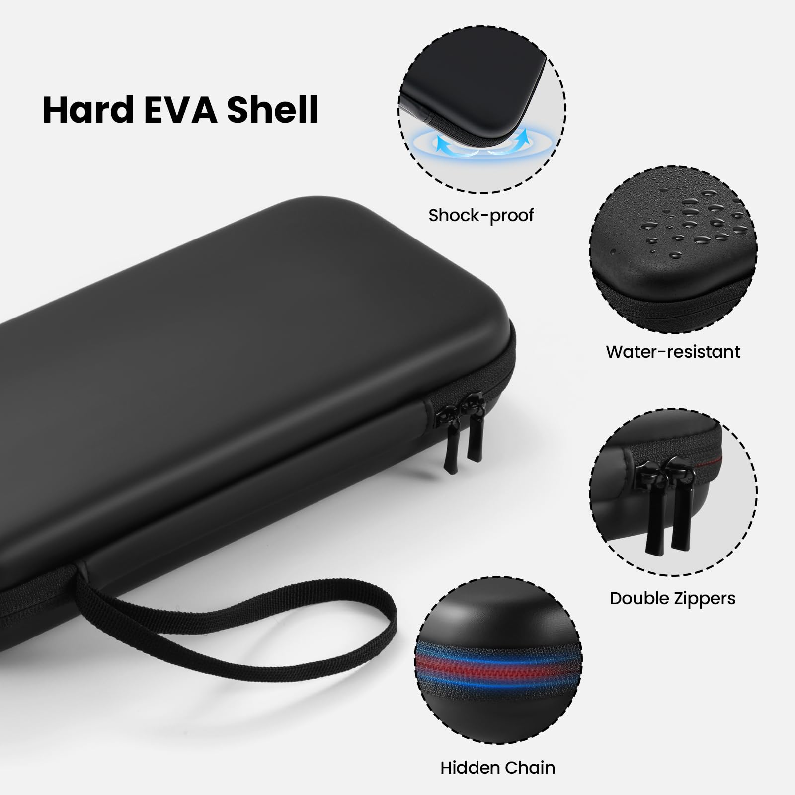 ByDiffer Custodia per Nintendo Switch 2 Accessori Kit 14-in-1 con 2 Pellicole Protettive, 1 Cover Trasparente PC, 6 Cappelli Joystick, 1 Cassa della carta del gioco, 1 Custodia Protettiva, Nero