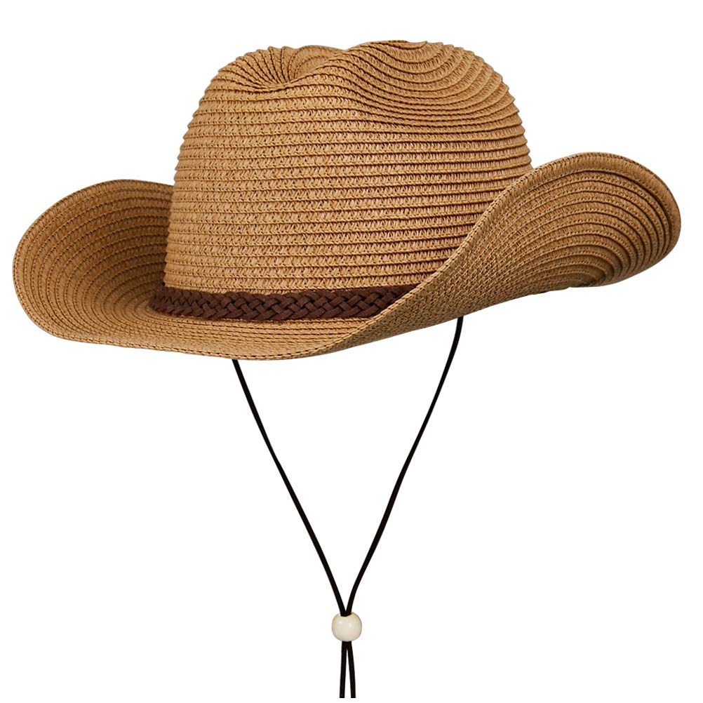 Buy Straw Cowboy Hat,Summer Beach Panama Sun Hats Men & Women Wide Brim
