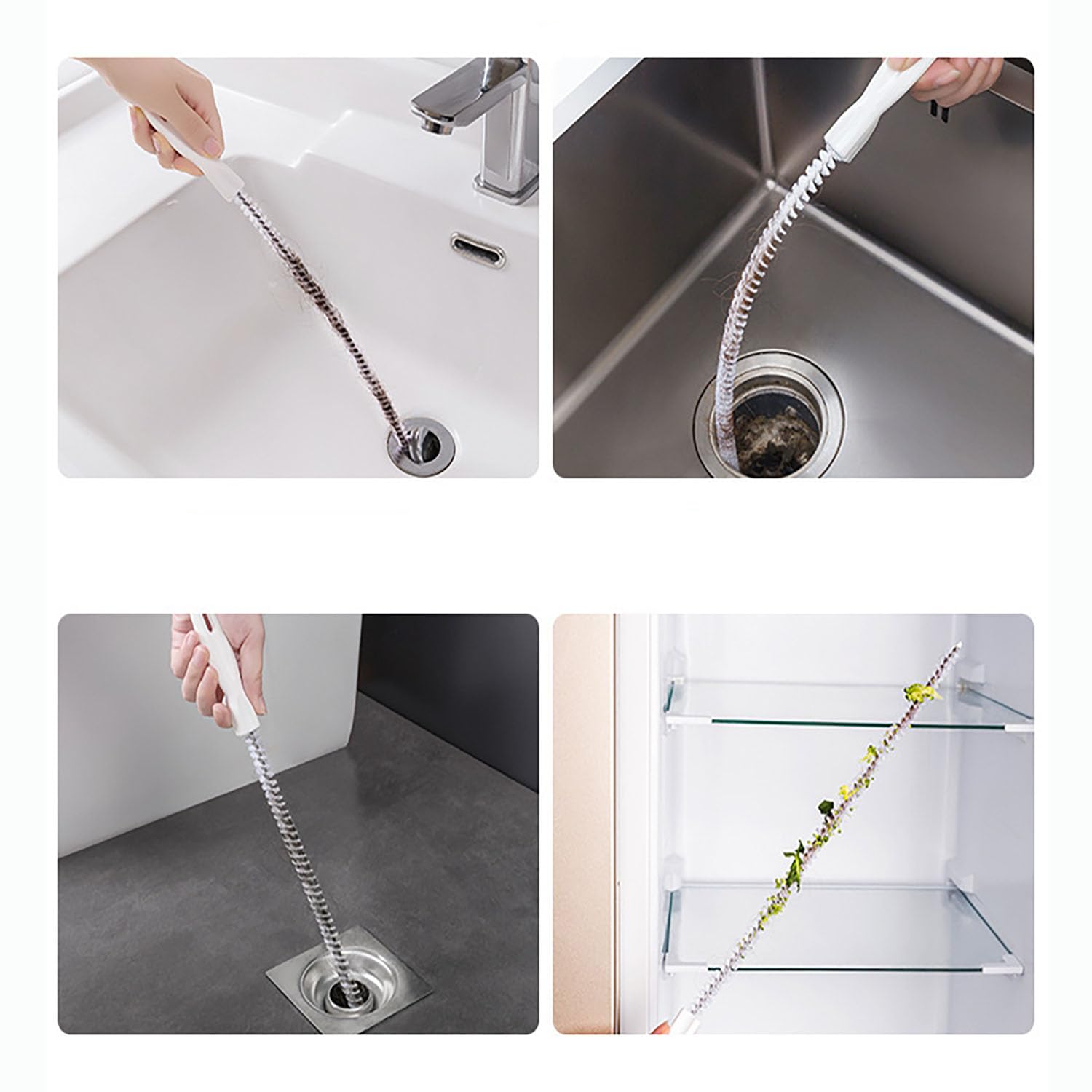 2 Pièces Brosse De Nettoyage De Drain D'égout, Pour