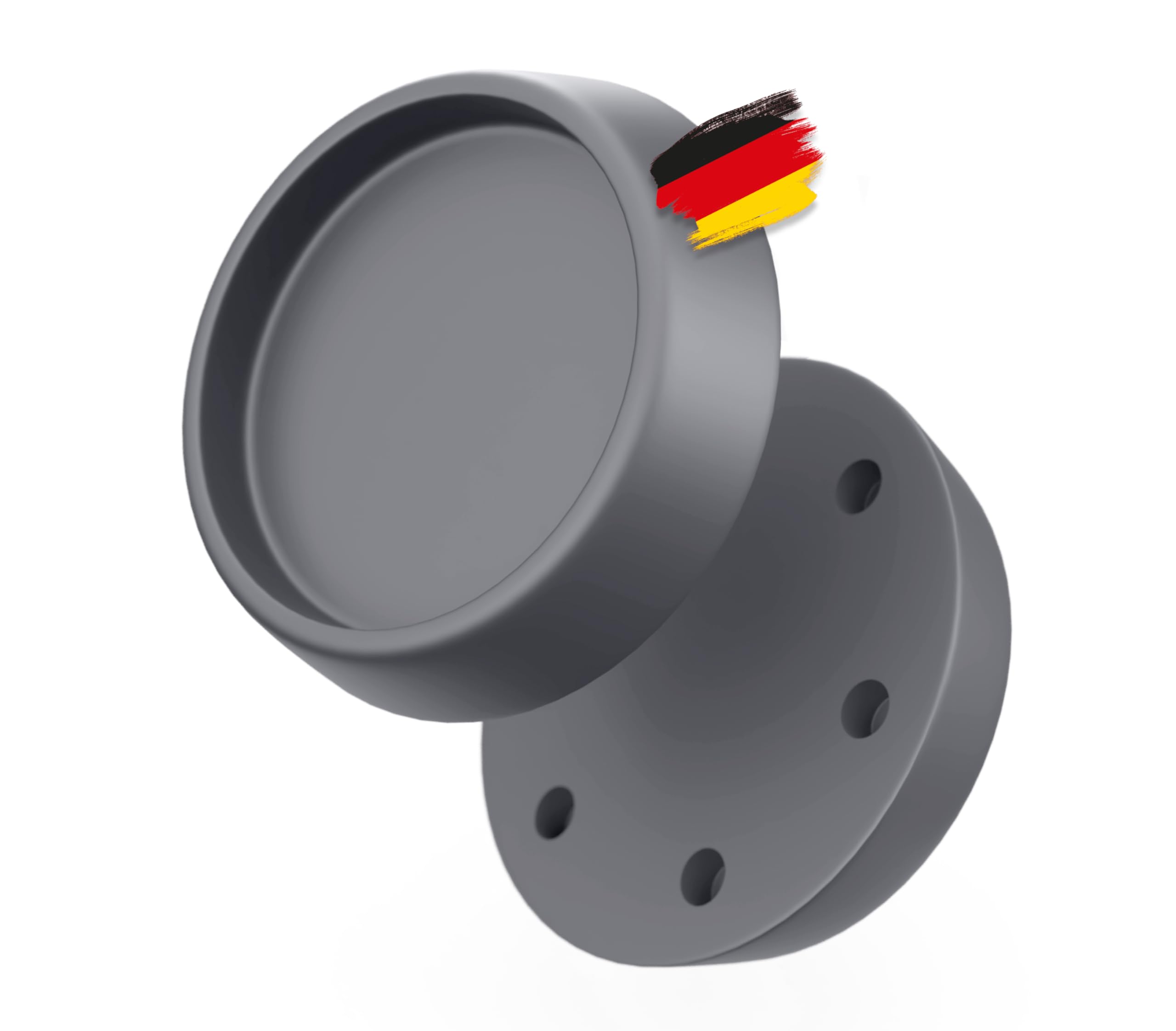 BAUHELD® Vibration Damper Washing Machine [Pack of 4] - Robust Rubber Feet Made of Soft PVC [Made in Germany] - Vibration Damper Suitable for Miele Midea Siemens Bosch Haier Beko AEG - Dark Grey