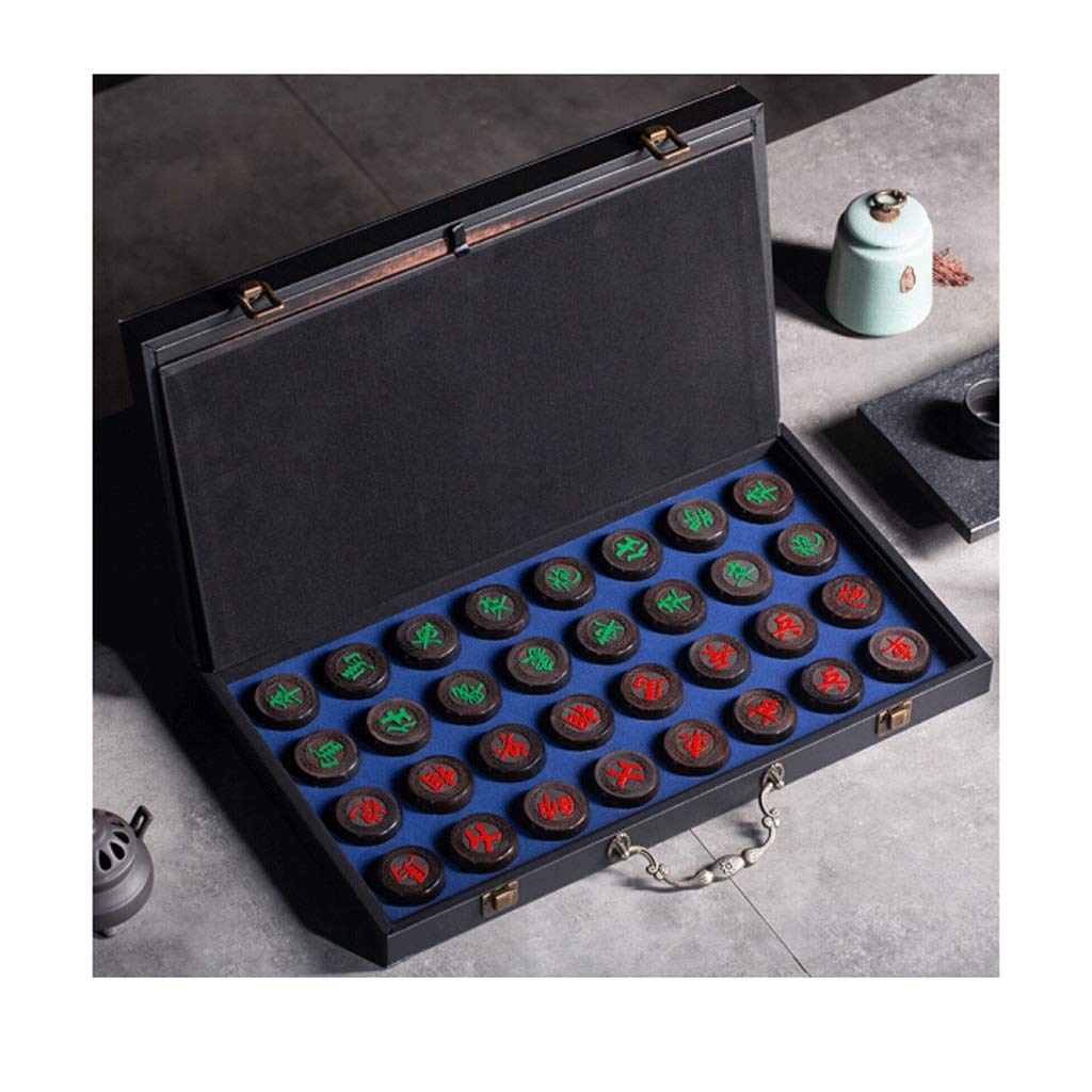 Juego de ajedrez Chino, Piezas de ajedrez, Tablero de ajedrez Plegable, Piezas de ajedrez de Cuero, Tablero de ajedrez Chino Doble Abierto, Regalos portátiles, Regalos para Amantes