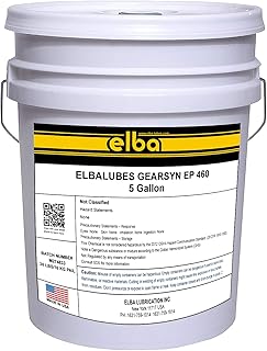 ELBALUBES Gear-SYN EP 460 Synthetic Gear Oils High Performance Lubricant for Heavy-Duty Industrial Gears. Compare to: Chevron Meropa Shell Omala S2 G 460. MOBILGEAR 600 XP. (5 Gallon)