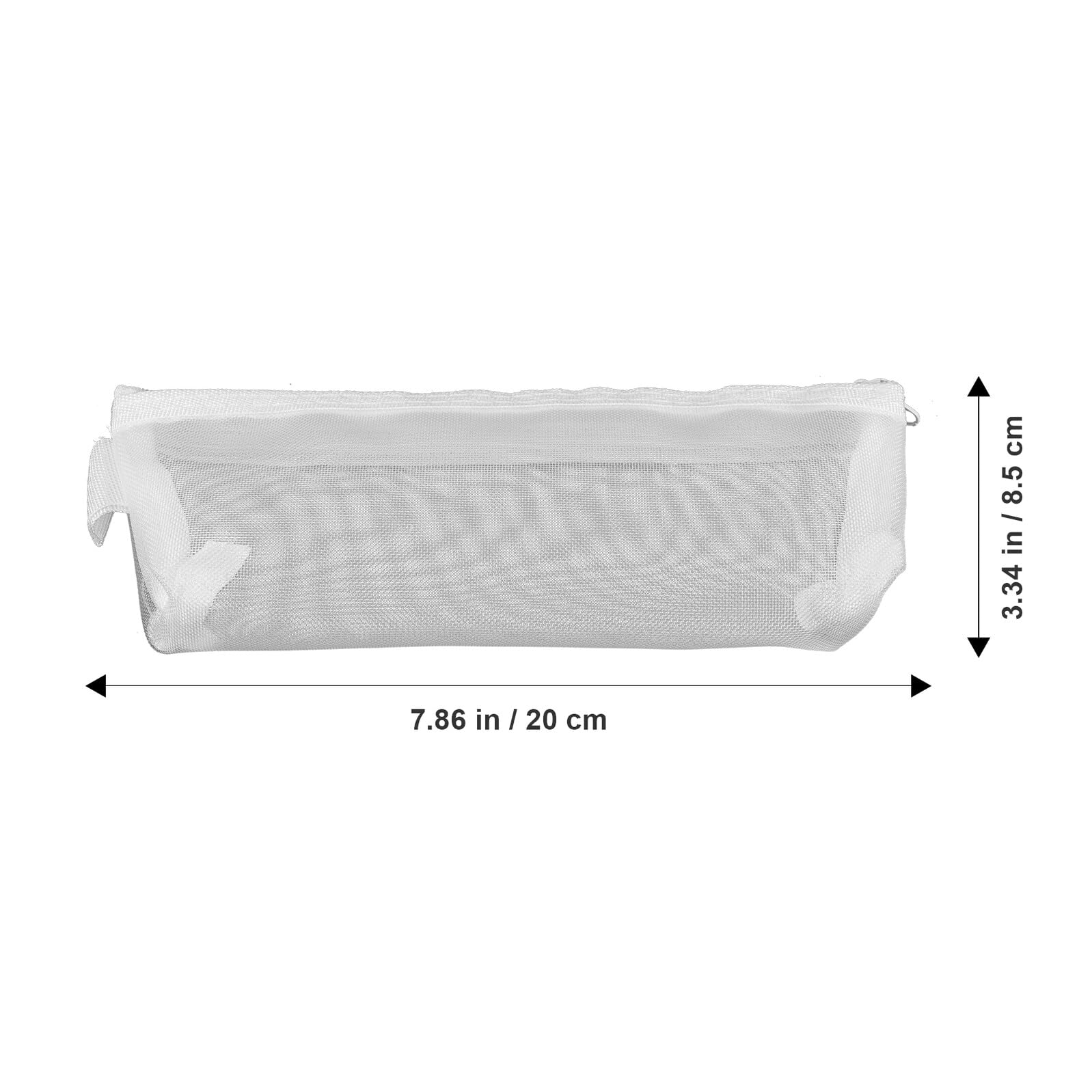 Mobestech Trousse à Stylos Transparente en Filet Fermeture Éclair, Grosse Capacité, Format Compact, pour Rangement Scolaire et Bureau, Pochette Organisée Pratique et Légère, 1 Pièce Blanche