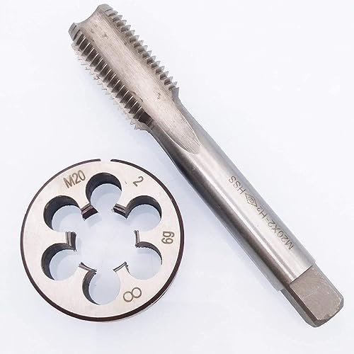 Miniatura 5 de Juego de roscas y troqueles métricos HSS de 0.787 in x 0.079 in (M20 x 0.079 in)