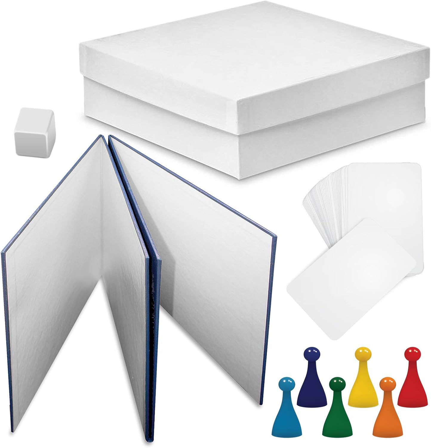 Create Your Own Board Game Blank Board Game And Pieces Diy Set With Pawns Cards Spinner Dice And Custom Storage Box Amazon Co Uk Toys Games