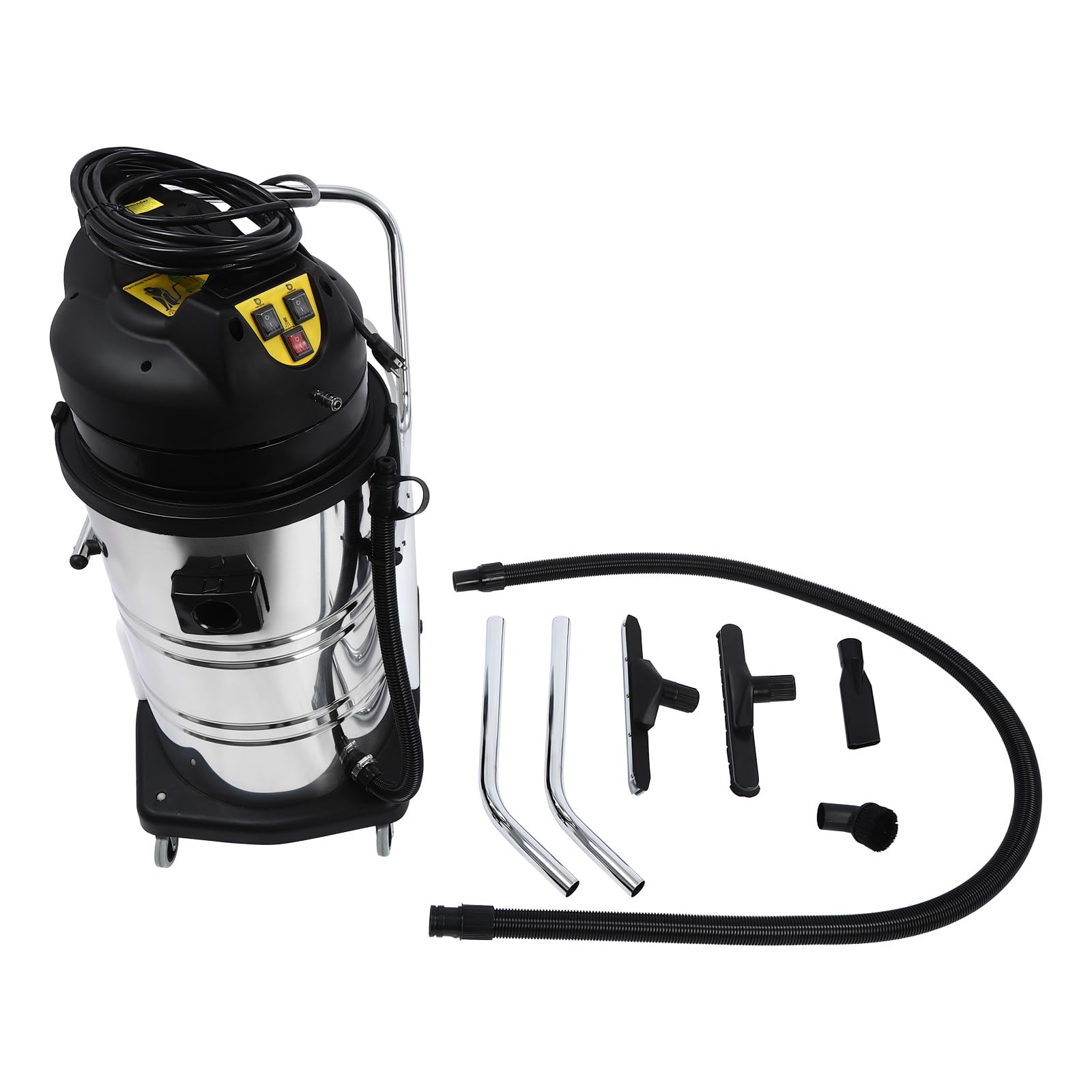 Commercial Carpet Cleaning Machine 80L/21Gal Carpet Spraying Floor Brush Cleaner Extractor Vacuum Washing Machine 3 in 1 with Long Flat/Dust/Water Vacuum Head