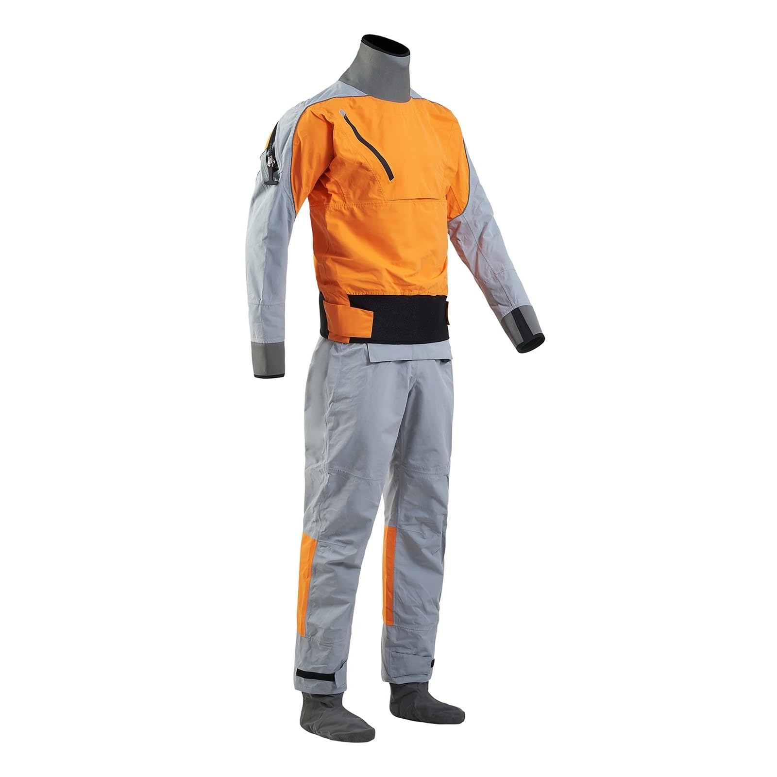 Trockentauchanzug 4-lagiger wasserdichter Kajak-Trockenanzug for Männer, einteilig, mit Latexdichtung for Driften