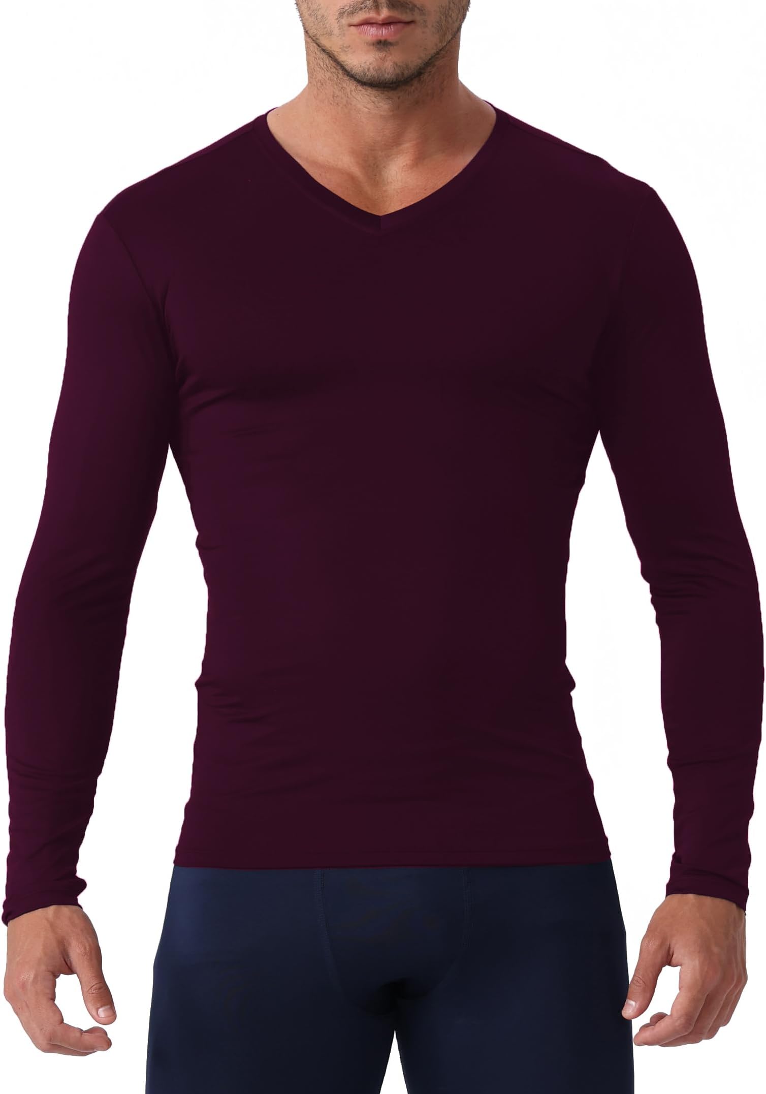 3 Pack Men's Compression Shirt Long Sleeve Undershirts for Men Baselayer Sports Thermal Tops