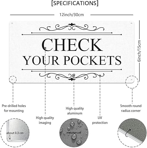 Miniatura 2 de Letreros de metal retro para lavandería, decoración de pared, 12 x 6 pulgadas, reglas de lavandería, decoración impresa para el hogar (blanco)
