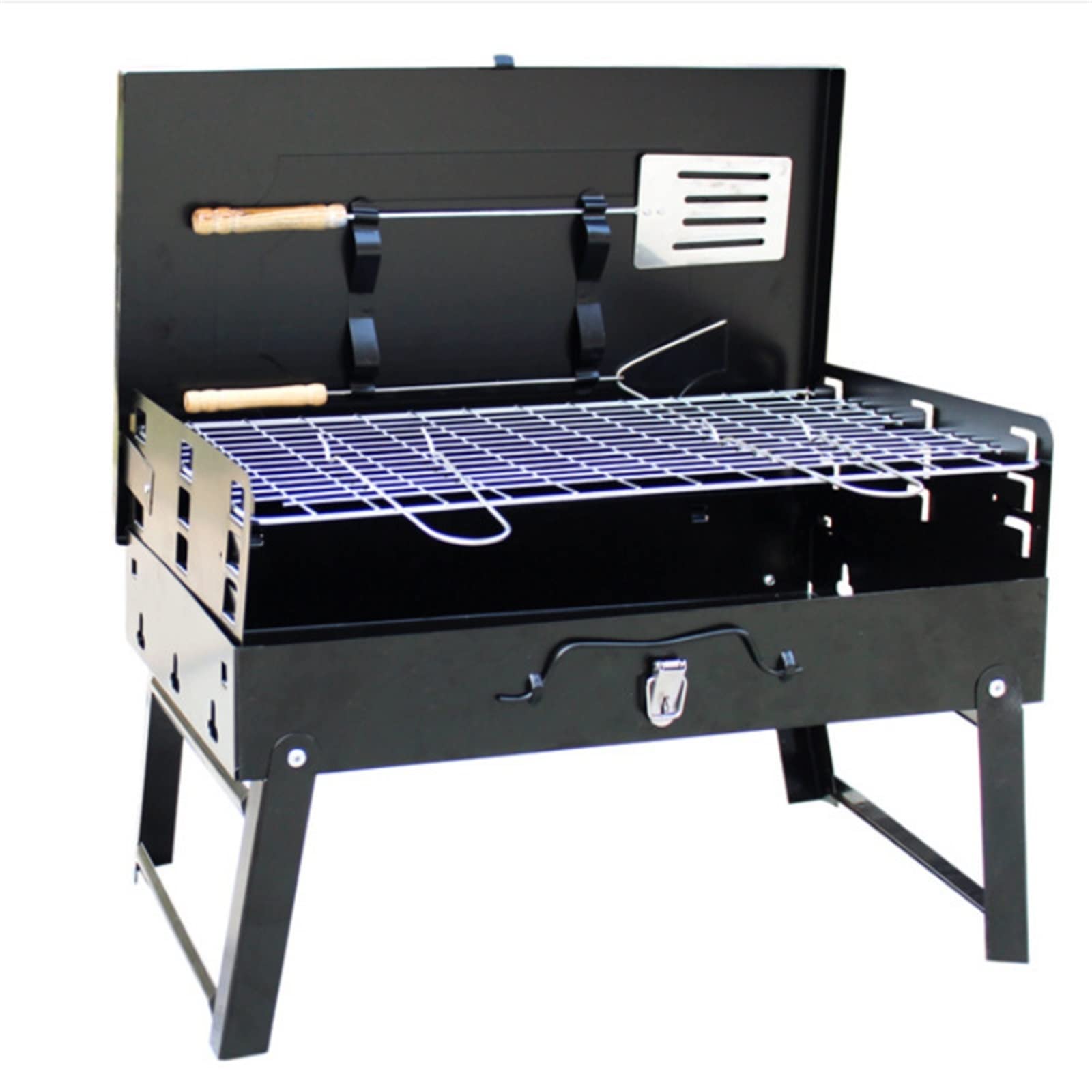 FAXIOAWA Cestino per griglia per Pesce Picnic all'aperto Griglia per Barbecue Griglia per Barbecue Pieghevole Barbecue per Patio Griglia a Carbone Stufa Barbecue in Acciaio Inossidabile