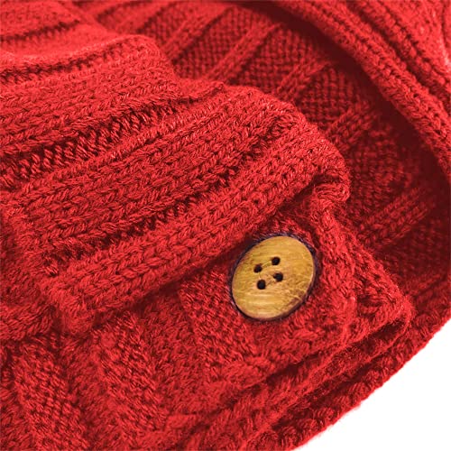 Image of XMWEALTHY Newborn Baby Wrap Swaddle Blanket Knit Wrap Blanket Bag Receiving Blankets Stroller Wrap for Baby Red 0-6 Month