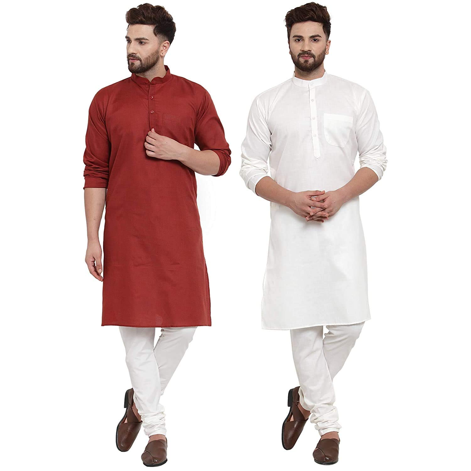 Mens Cotton Kurta Pyjama Set of 2-image-49