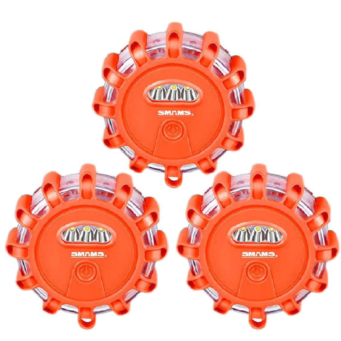 SMAMS Coche, luz Emergencia Coche, Luces de Emergencia, Leds Rotativo, Baliza, Luces de Emergencias para Vehiculos, Coches, Camiones, con Base Magnética y Gancho