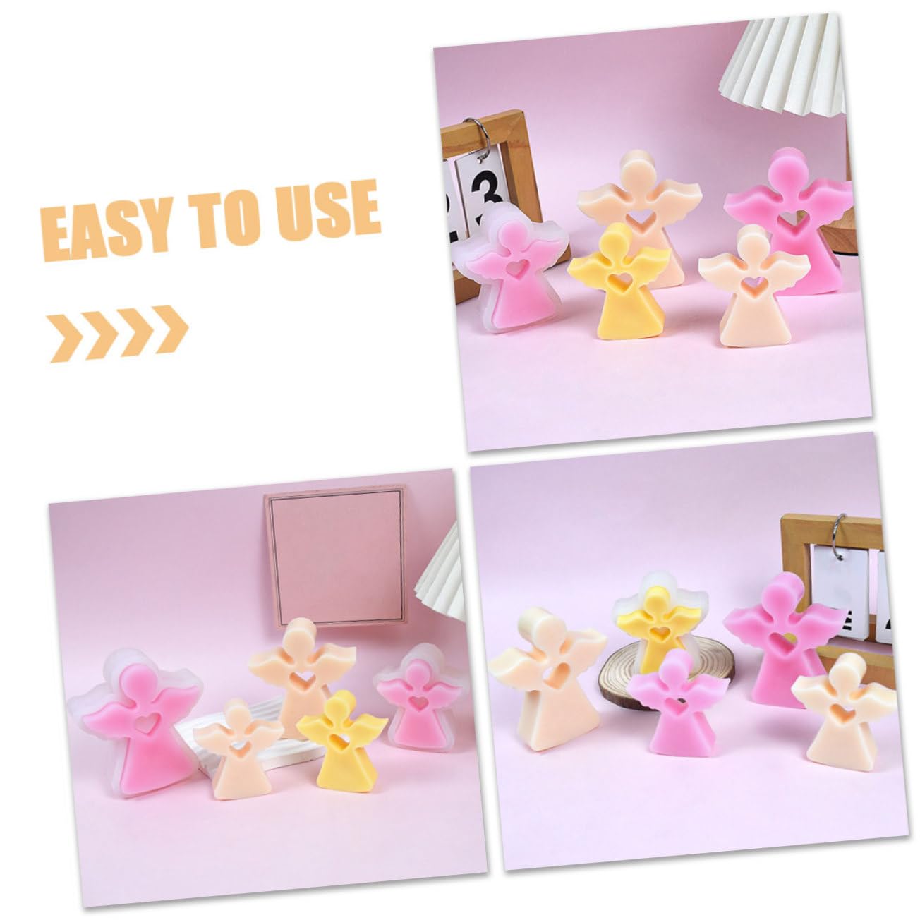 DOITOOL 5 Set Stampo Silicone Per Forma Da Materiale Resistente E Flessibile Per Fai Da Te E Decorazioni Artigianali Per Profumate E Lavoretti 2 Pezzi * 5