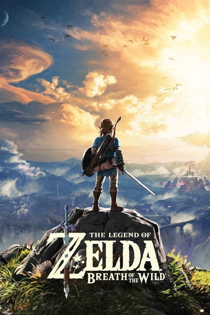 Pyramid America Laminated The Legend of Zelda Breath of The Wild Hyrule Video Game Gaming Poster Dry Erase Sign 12x18
