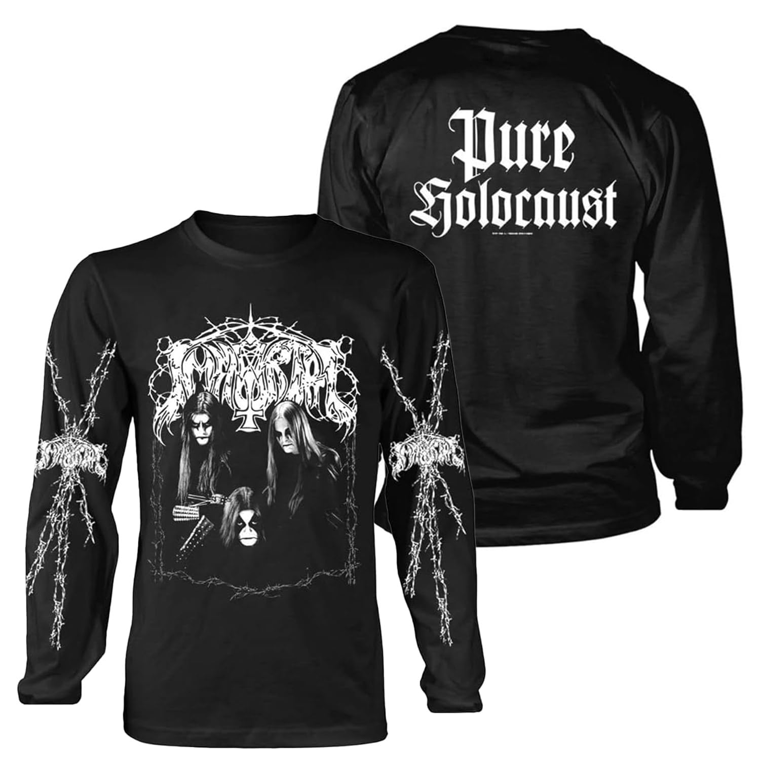 Razamataz Unisex Black Immortal 'Pure Holocaust 2023' (Black) Long Sleeve Shirt (As8, Alpha, X_l, Regular, Regular)