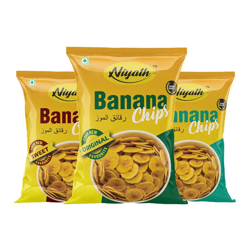 Niyath Original Kerala Banana Chips, Sour Cream & Onion, Sweet, Combo -(100g x 3)| Thin Crunchy Crispy Snacks Family Pack, Naturally Gluten Free (B0DG5W2LNN) Amazon Price History, Amazon Price Tracker
