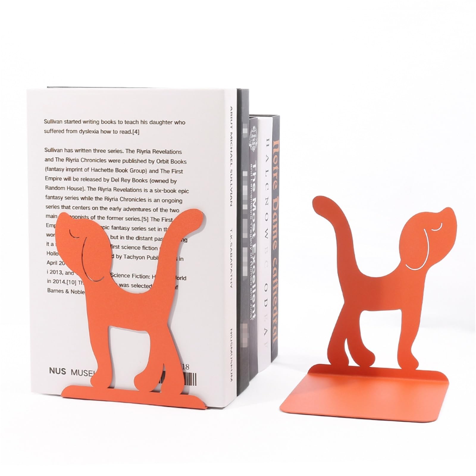 Bookends 3 Style Color Dog Book Ends For Shelves Duty Bookend Heavy Organizer Home Rack Holder Stand Shelf(Color 1)