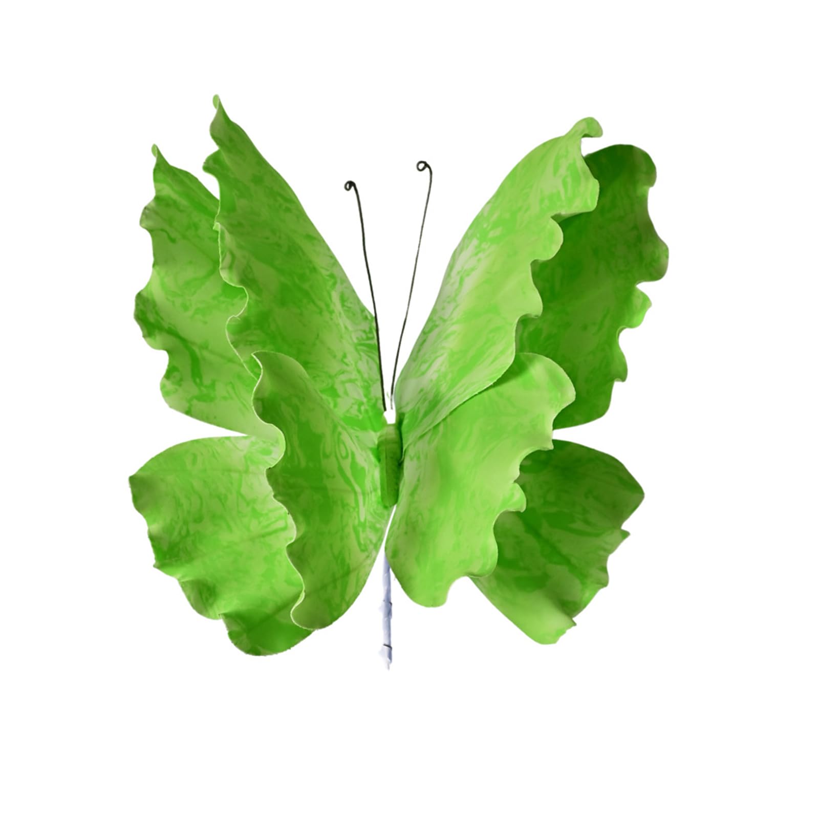Tfaoys Green Extra Big Gauze Craft Butterflies For Wedding Arched Decors Photography Property Faux Wall Art Party Design Supplies Artificial Butterfly