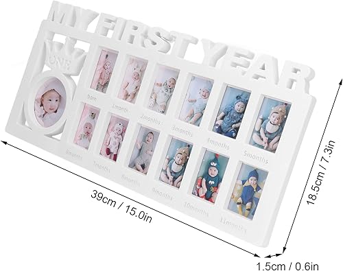 Miniatura 4 de Newborn Photo Frame, Baby's First Year Growth Picture Frame,12 Month Record Baby's Monthly Growth Desktop Picture Frame Baby Photo Frame,1st