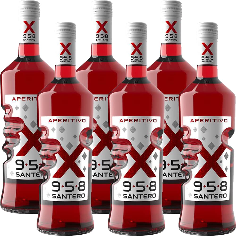 Santero 958 Mix Aperitivo | Bevanda a Base di Vino per Cocktail | Bartender | Spritz | 6 Bottiglie 75cl