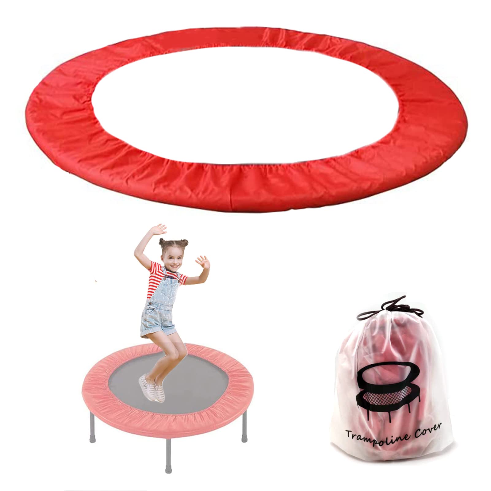 Mini Trampoline Spring Cover 36 Inch Small Trampoline Safety Pad for 6 Holes Round Trampoline Tear-Resistant Oxford Cloth Anti-Vibration Easy to
