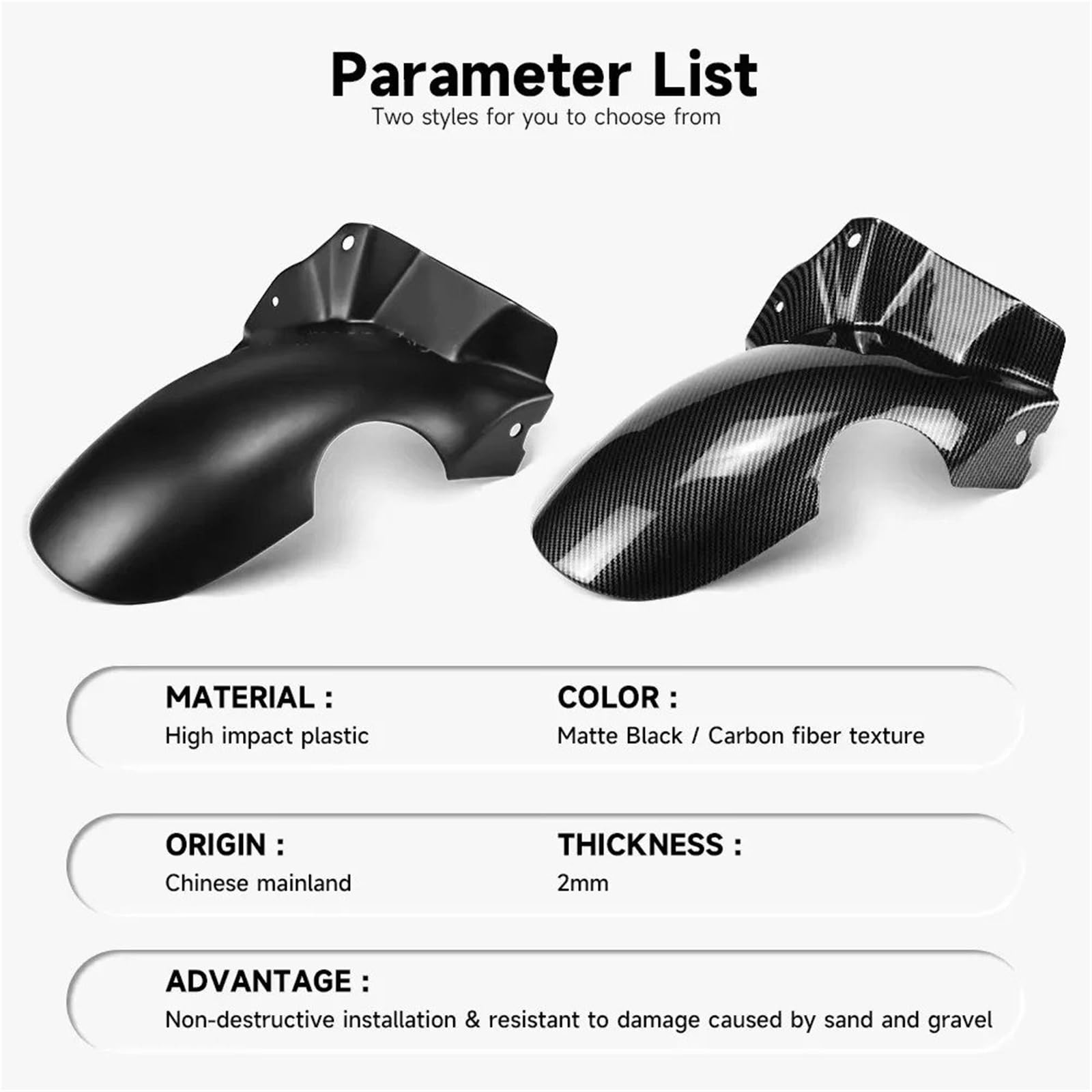 Motorrad-Kotflügel Für Moto Für Guzzi V85TT V 85 TT V85 TT 2019 2020 2021 2022-Motorrad Hinten Fender Huggers Splash Motorrad Schutzblech(Schwarz)