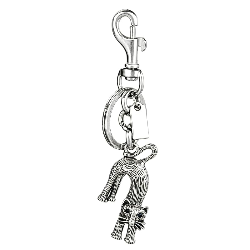 Chaveiro para Bolsa Masterhome em Latão com Fecho de Fivela, Silver Charms-01, 1 unidade