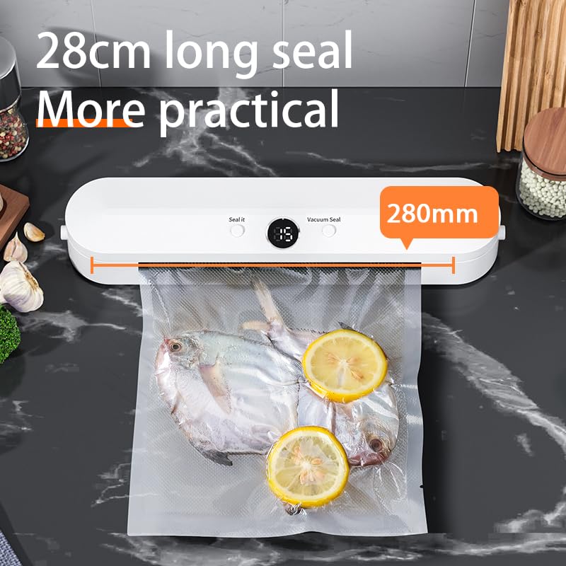 FIRE HIVE Vacuum Sealer Machine for Food, Dry & Moist Mode, 60KPa Strong Suction, 22s Fast Sealing, Compact Automatic Sealing Machine, 11