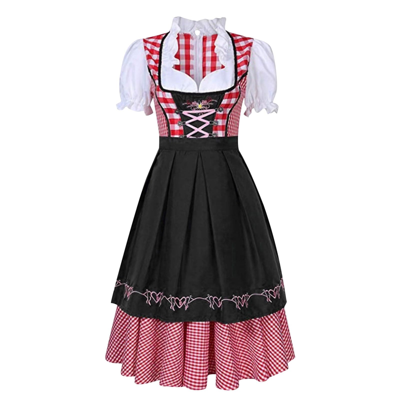 Ladies Oktoberfest Beer Costume Set 3 Piece Dirndl Dress Bavarian Costume Dirndl for German Beer Festival Outfits Bavarian Costumes Beers Carnival Party