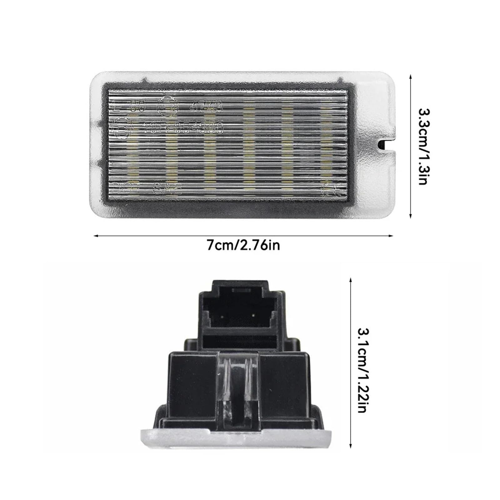 Adatto for Renault Clio III IV V Megane II III Espace IV Twingo Grand Scenic Auto LED Luce interna vano bagagli posteriore bagagliaio(2PCS)