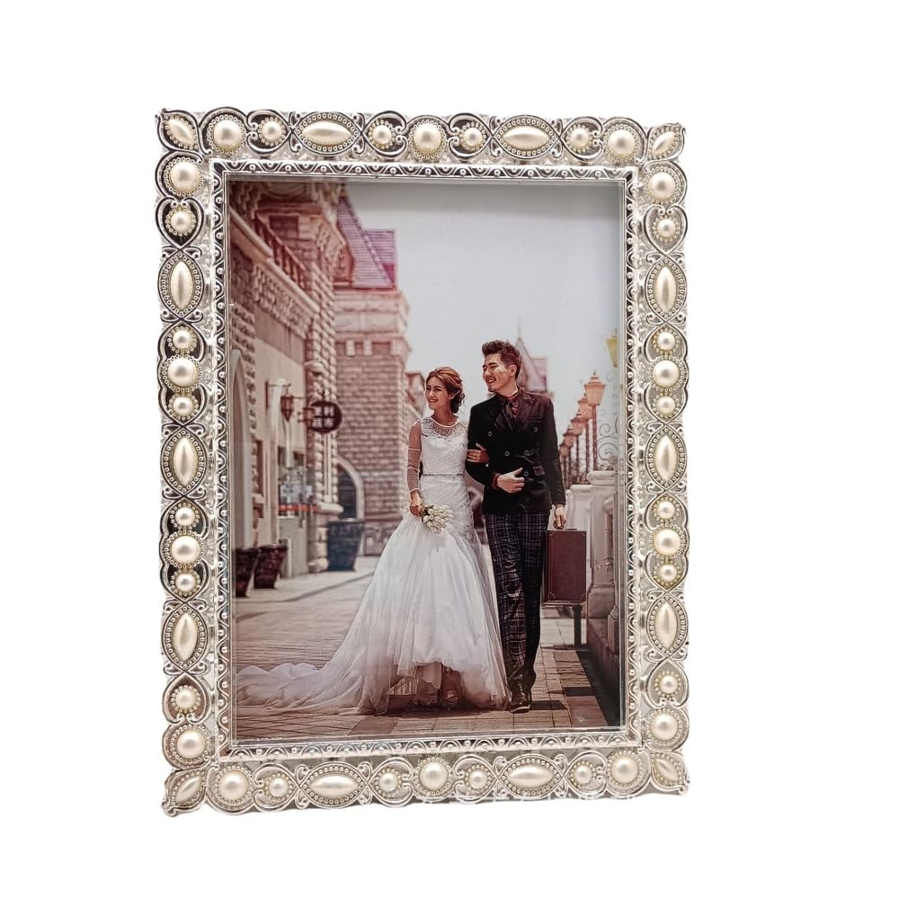 Amazon.com - Xshelley 5x7 Pearl Picture with Crystal Frame,Silver