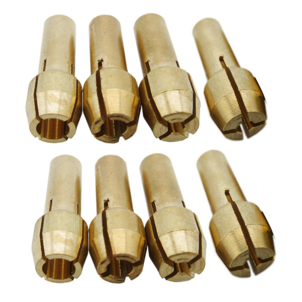 Set 8 Mandrini Ottone Per Utensili - 1mm/1.6mm/2.3mm/3.2mm