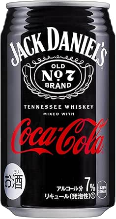 ジャックダニエル＆コカ・コーラ 7% ［ウイスキー350ml×24本]