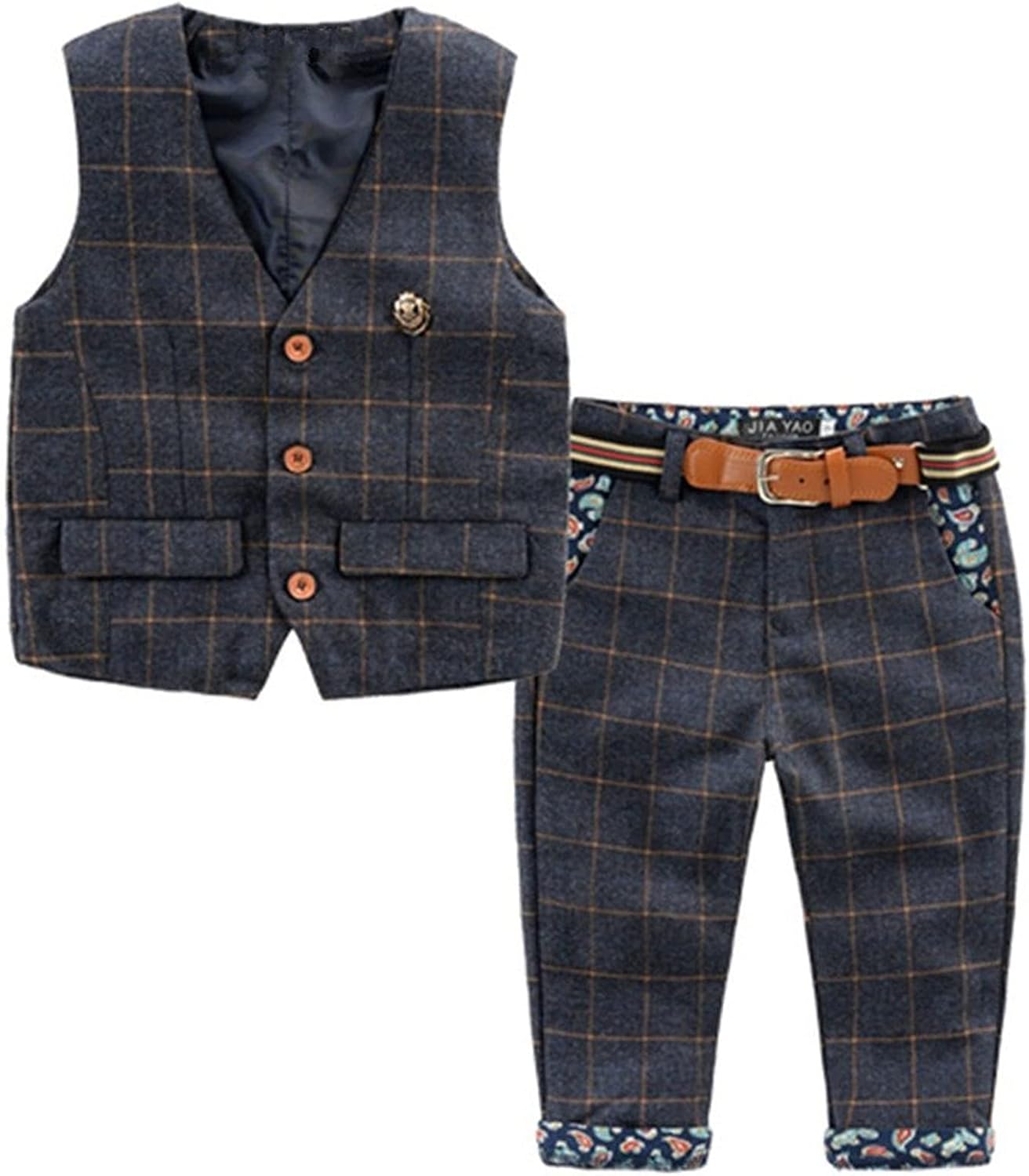 TAOJIAN Baby Vintage Style and Wedding Tuxedo Waistcoat Outfit Suit