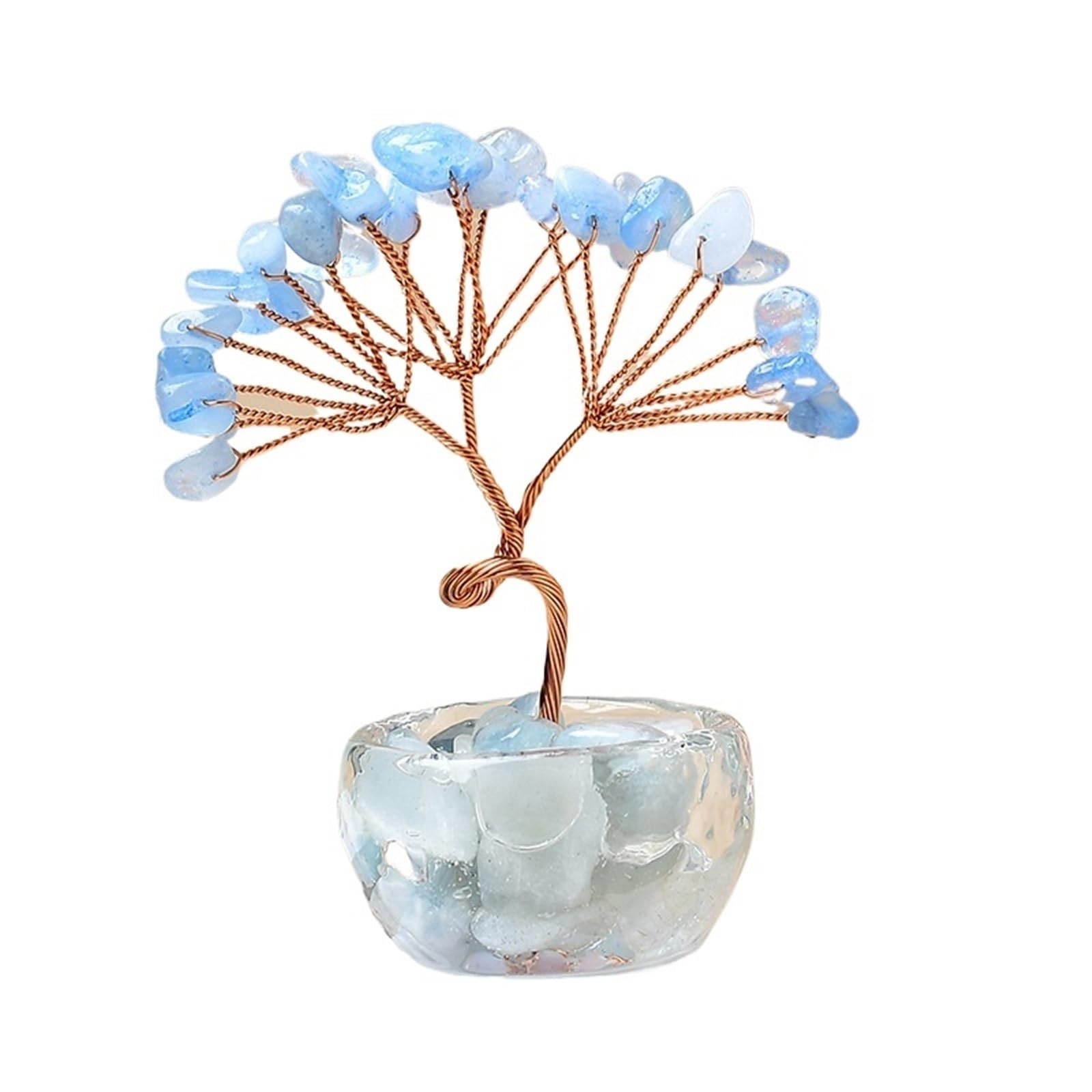 Dazhua 8cm Crystal Money Trees - Natural Citrine Amethyst Quartz Healing Gemstone Potted Plant for Home Decor(5)