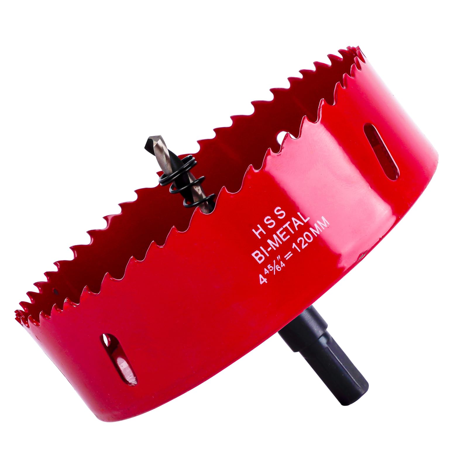 M42 Bi-Metal Hole Saw | Dual Flute Design for Cast Iron/Plastic/Resin | Heat-Treated Arbor with Pilot Bit | Fast Cutting, Long Life Blades for Plumber, Conduit, Kitchen, Bathroom and More (120mm)