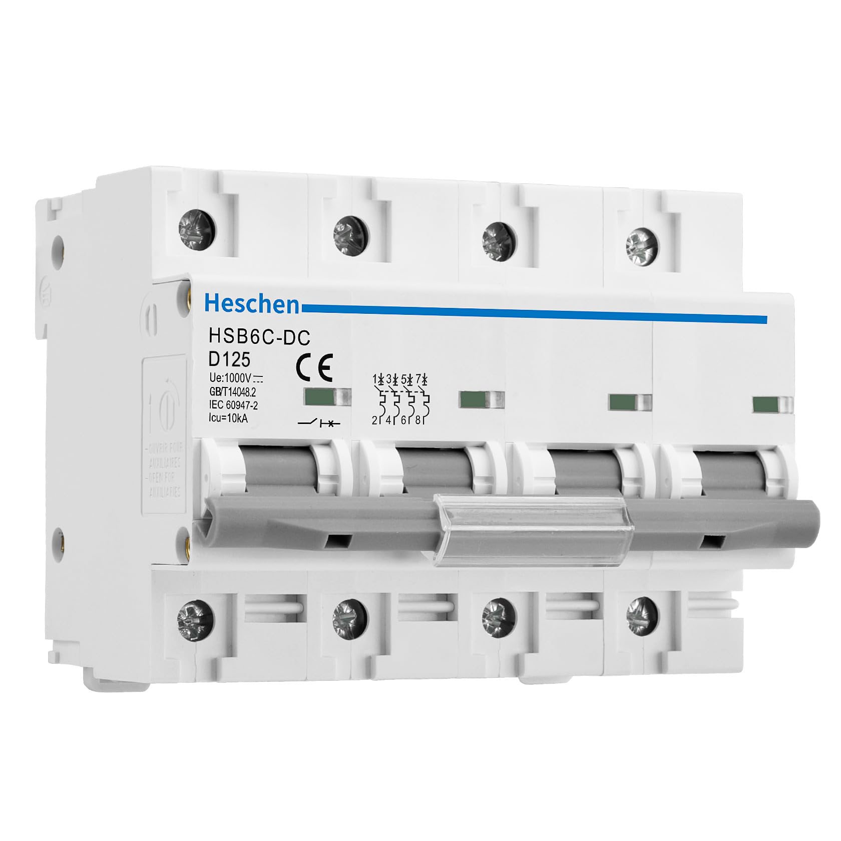 Interruttore DC Heschen 63A 500V - 2 Poli Per Impianti Fotovoltaici, Montaggio DIN - Foto 10