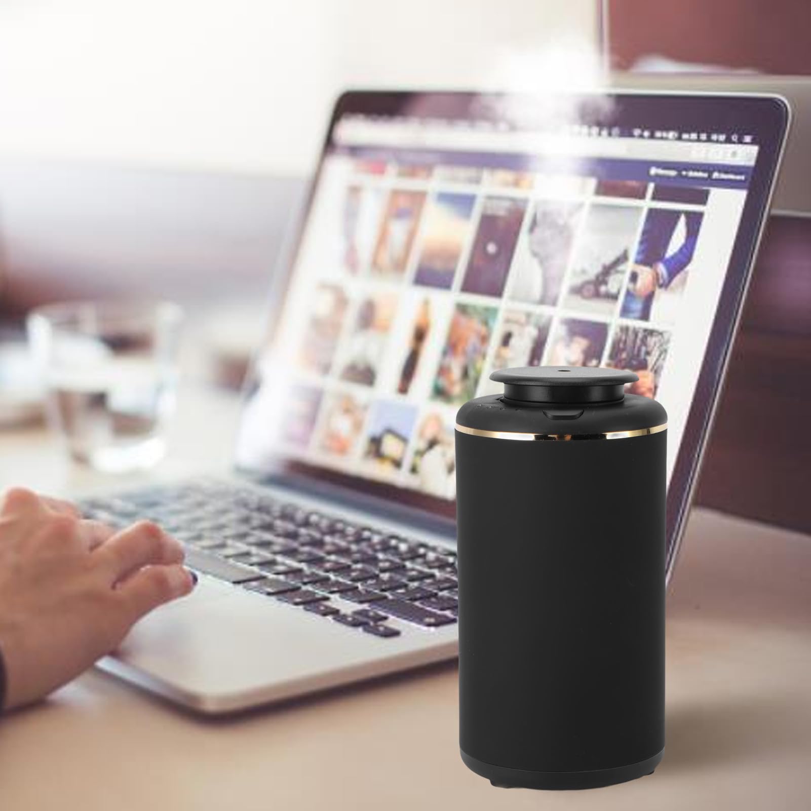 Difusor de automóviles para aceites Esenciales Mini Elegante difusor de Terapia portátil USB 5V para automóvil de la Oficina en el hogar Dormitorio de 10 m² Material de 10 ml de