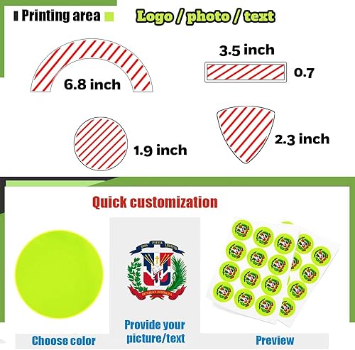 Miniatura 2 de Adhesivo reflectante de alta visibilidad para casco de seguridad personalizable, logotipo de alta visibilidad para casco (mezcla de amarillo)