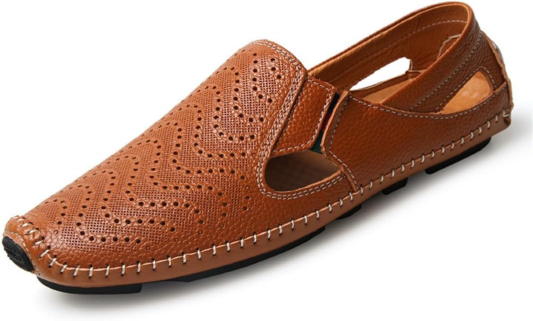 SWZEC Leather Sandals for Men