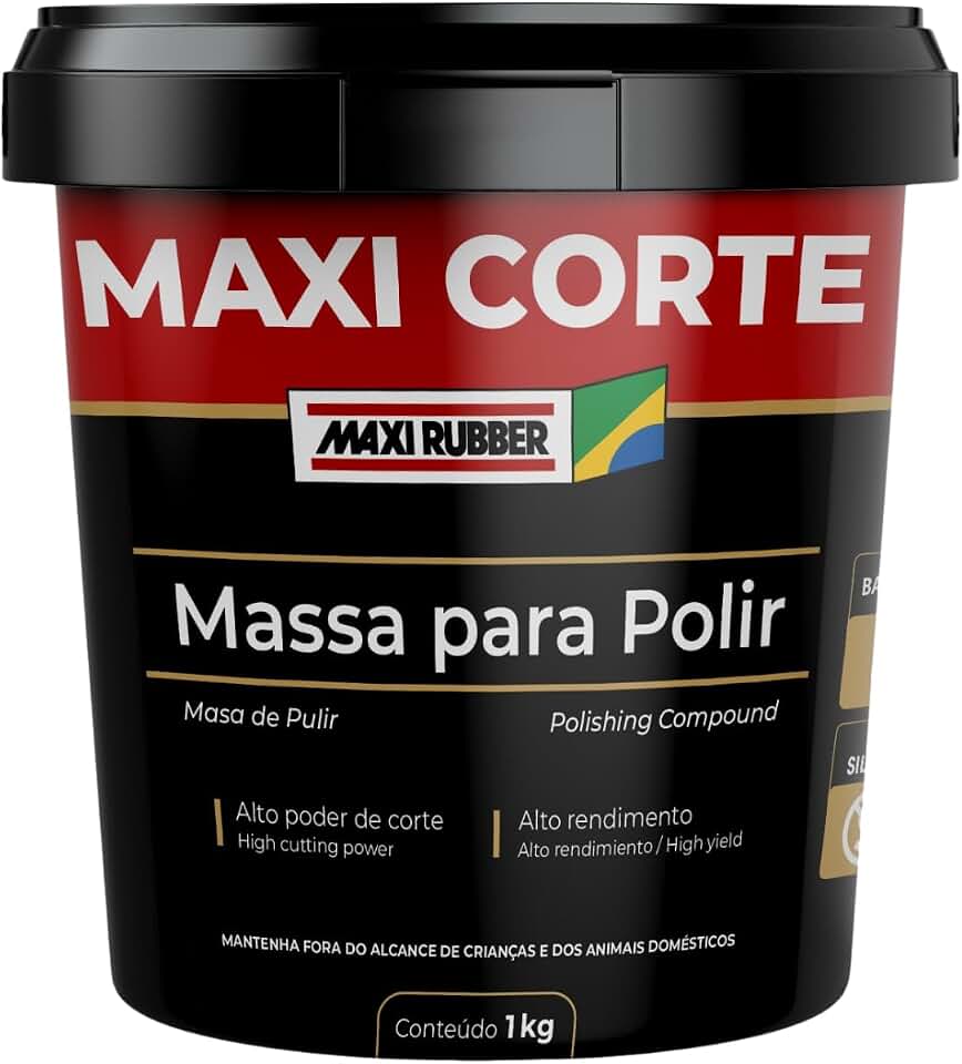 Massa De Polir Maxi Corte Polimento Automotivo Base d' água Carro Caminhão Moto 1kg
