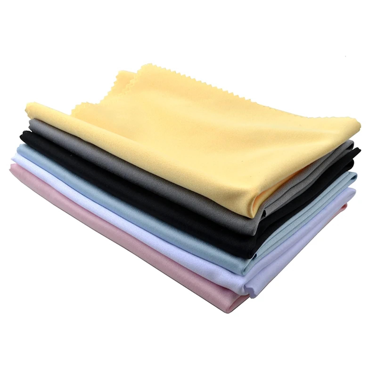 Paquete de 20 paños de limpieza de microfibra para gafas, toallitas grandes de 11.8 x 11.8 pulgadas, color gris, blanco, negro y rosa, limpiador perfecto de gafas y cuidado de lentes